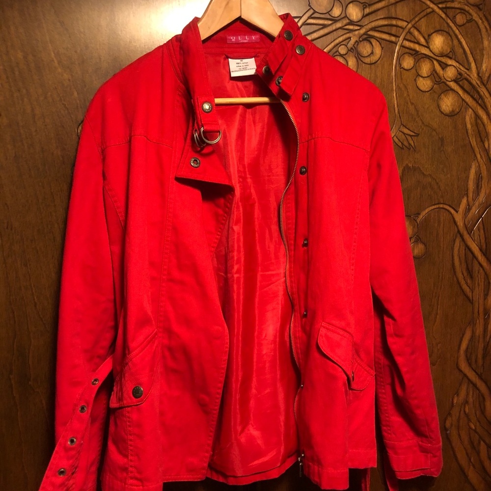 Red Olly women's lined coat